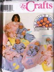 8443 SIMPLICITY  BOBBI'S BABY COAT,PANTS,HATS,BAG,BLANKET PATTERN NB-LG UNCUT